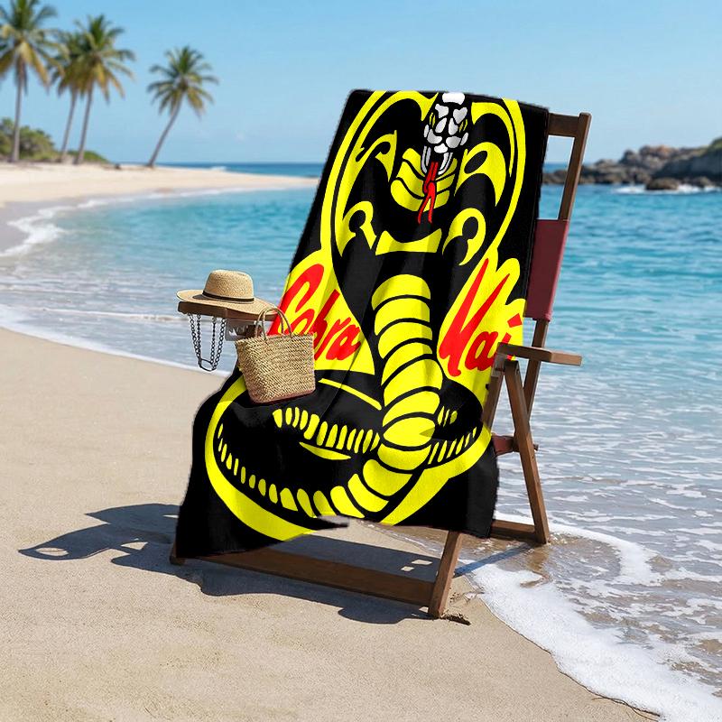 Cobra Kai Fashion Beach Towel: Ideal for Summer Adventures Soft, absorbent and quick drying suitable for swimming and bathing