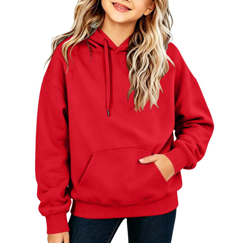 Sudadera Pulóver de Manga Larga de Color Unisex para Niños Comodidad Casual