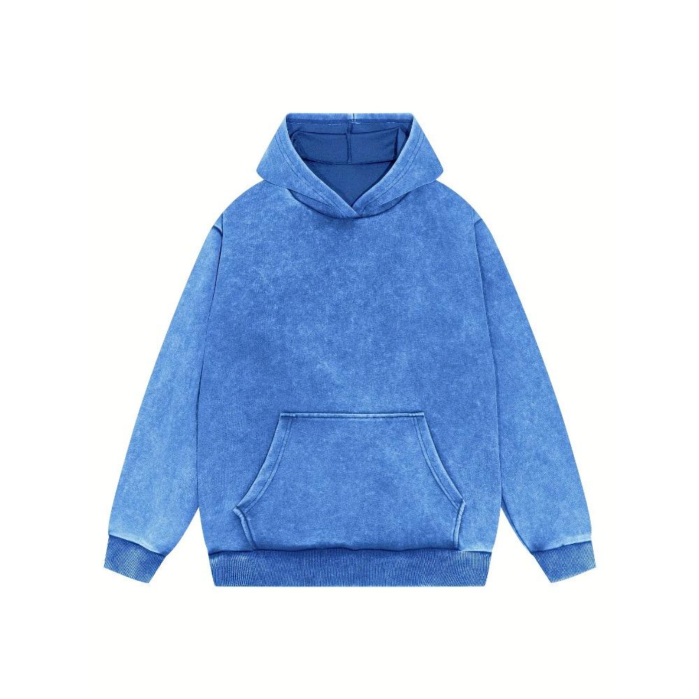 Schnee-Wasch Baumwoll-Hoodies Damen Übergroße Einfarbige Pullover Hip Hop Locker Geschnittene Pullover Mehrfarbig Bequemes Partner-Oberteil Damen