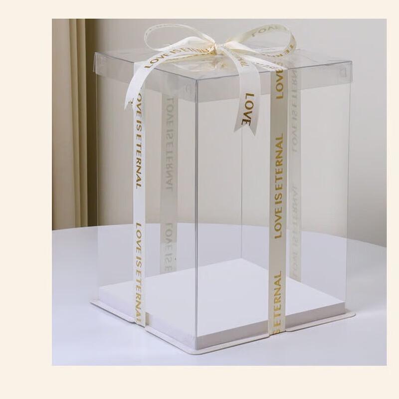 Premium Transparent Tall Birthday Cake Boxes