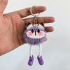 Charming Lucky Cat Plush Keychain with Imitation Mink Fur Ball