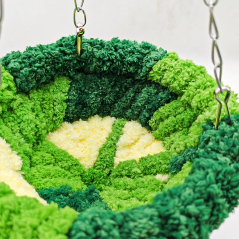 1Pcs Bird Nest Parrot Warm Sleeping Mat Swing Cradle Soft Bottom Fleece Hanging Hammock Open Removable Comfortable