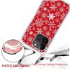 Red Christmas Snowflakes Phone Case Compatible with iPhone 14 Pro Max, Aesthetics Christmas Snowflakes Silicone Shockproof TPU Bumper Protective