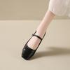 2025  Women's Office Ladies New Silver Black Square Toe One Strap Block Mid Heel Pumps Elegant Street Style High Heels Shoes