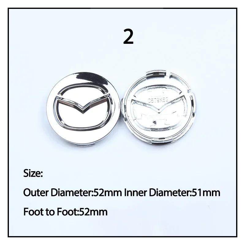 

2025 Hot 52mm 56mm Car Wheel Center Cover Hub Cover Decoration for Mazda Atenza MX3 CX3 CX5 2 3 6 323 626 RX8 RX7 Protege Axela