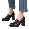 Platform-soled Small Leather Shoes Thick-heeled Single Shoes Autumn New High Heels Are Not Tired of Feet Mary Jane Shoes