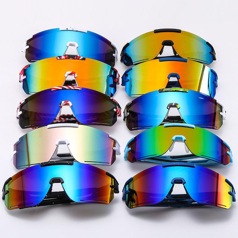 Outdoor Sports Glasses Large Frame Cycling Windproof Sunglasses Trendy Sunscreen Sunglasses Men