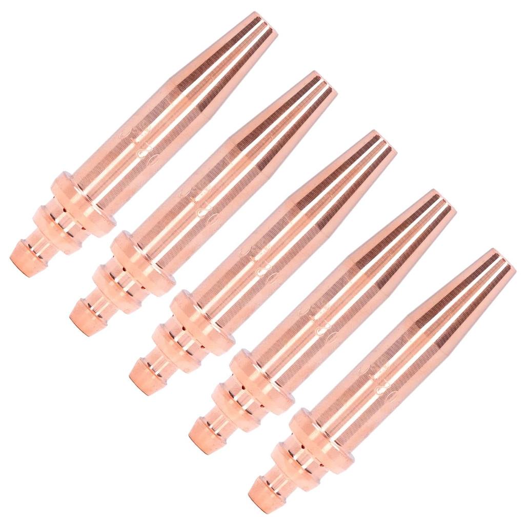 5Pcs G02-0 Acetylene Flame Torch Tip Isobaric Cutting Nozzle All In One Equal Pressure Cutting Tip Gas Welding and Cutting Kits with Storage Boxes