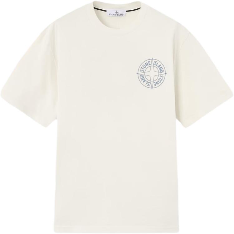 Stone Island Compass Logo Printed Crew Neck Short Sleeve T-Shirt Men Tops L1S152100001S0284-V0093 XXL