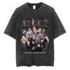 Vintage Washed Ateez Yunho Kpop Band Album 2026 TShirt Mens Women Hip Hop Loose Korean Fashion Short Sleeve T Shirt Streetwear