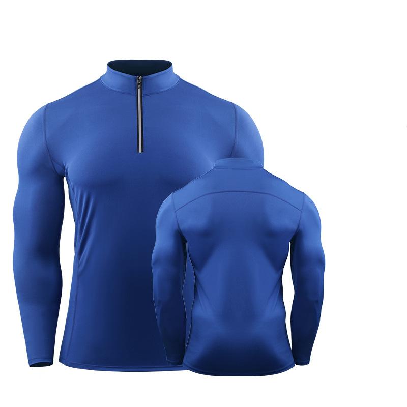 

Футболки для бега для мужчин Футболки для фитнеса Компрессионная одежда для спортзала Беговые рубашки с длинным рукавом Спортивные топы для бодибилдинга на молнии L