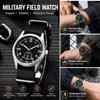 38mm Quartz Wristwatch Small Second Sub-Dial Luminous Watch Luminous Vintage Field Watch  For Women