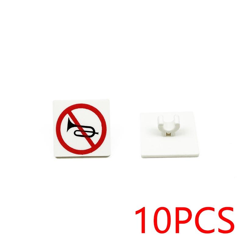MOC Printed Tile ToyCompatible Brick Accessories Building Blocks City PC Phone Clock Pizza Parts Bricks Children Kids