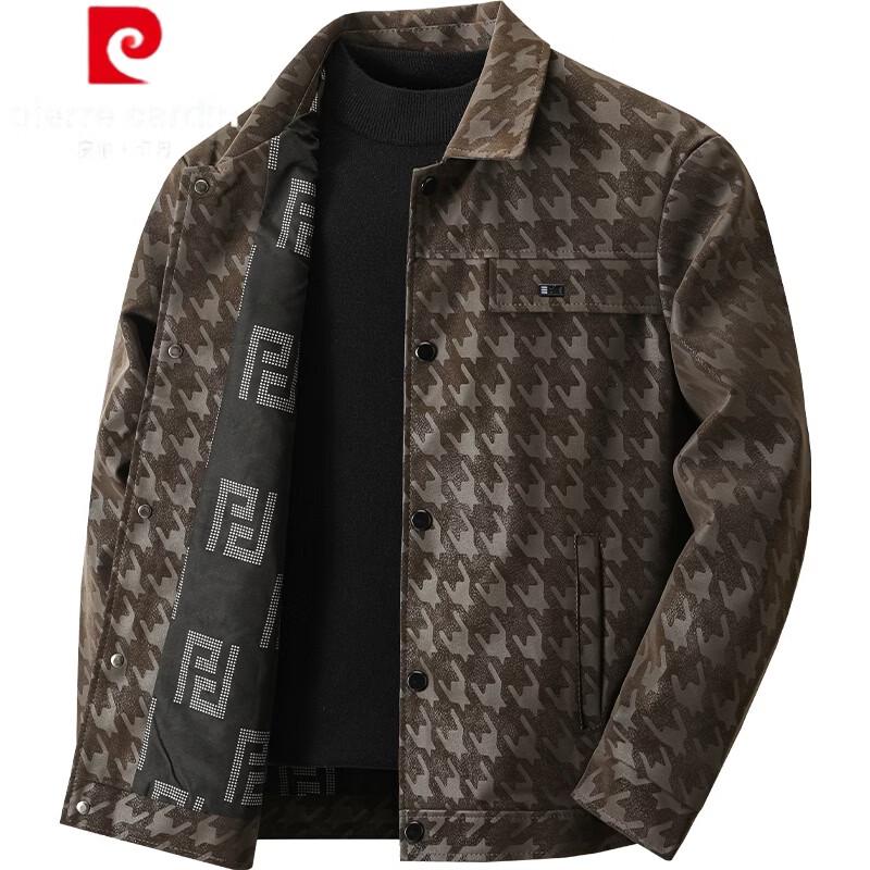 Pierre Cardin Men's Business Casual PU Leather Jacket