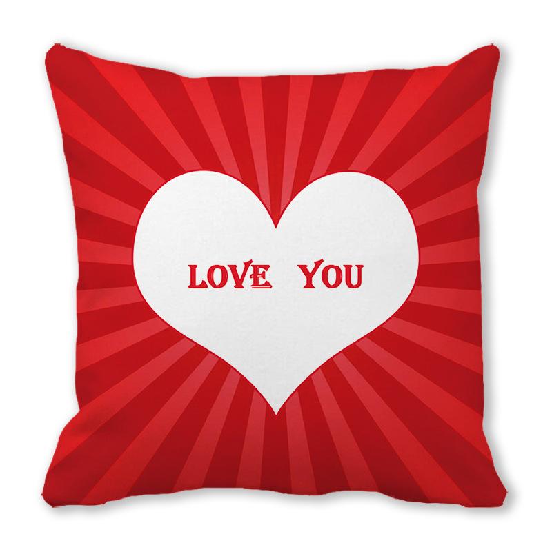 Home Decor Valentine'S Heart Love Wild Decorative Pillow Covers Pattern Cushion Cover Suitable For Sofa Bedroom Car Pillow Cover
