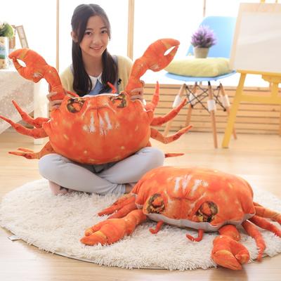 Lifelike Crab Plush Toy Soft Cartoon Creative Crab Stuffed Animal Doll Home Decoration Toys Sofa Pillow Kids Boys Gift 58x60cm