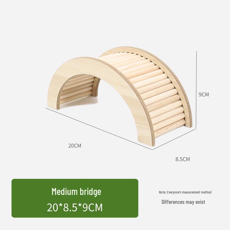 Golden Hamster Climbing Ladder & Bridge: Boredom-Busting Landscaping Toy & Decor
