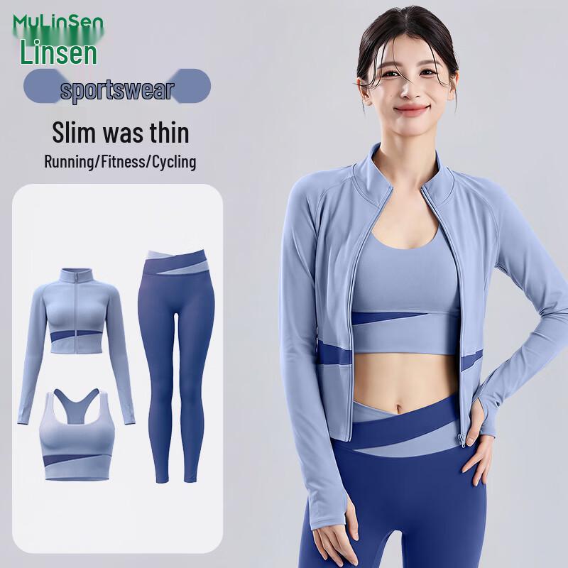 Women s Color-Block 3-Piece Yoga & Fitness Set XL
