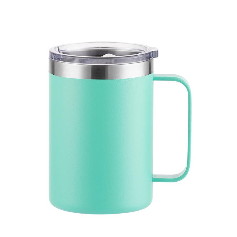 New Double Wall Stainless Steel Coffee Mug 12oz 16oz Tea Cup 350ml 450ml Insulated Thermos Vacuum Mugs Handle