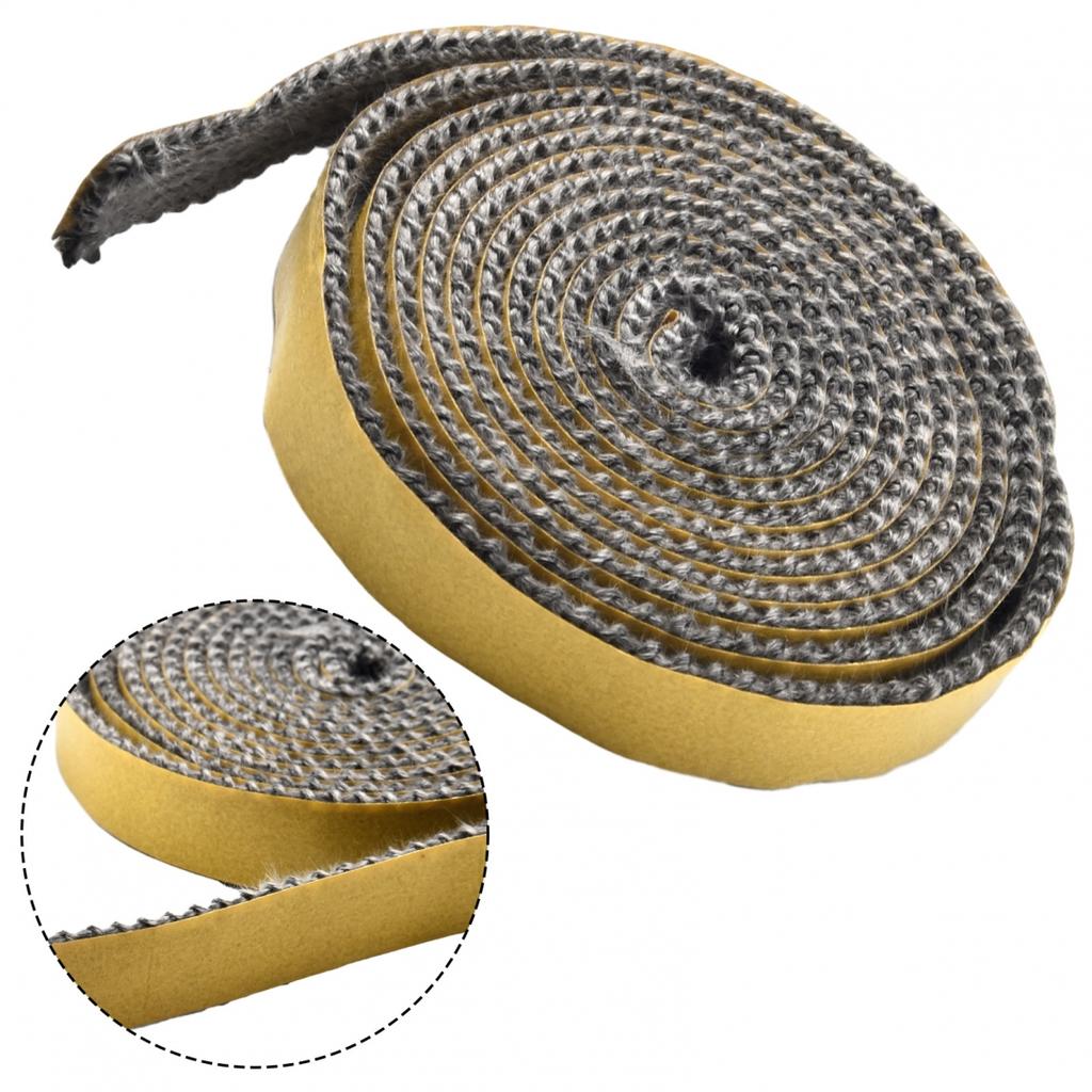 Sigiliu Cordon Foc Sobă 10mm Lățime x 2mm Grosime pentru Coș de Fum și Uși de Cuptor