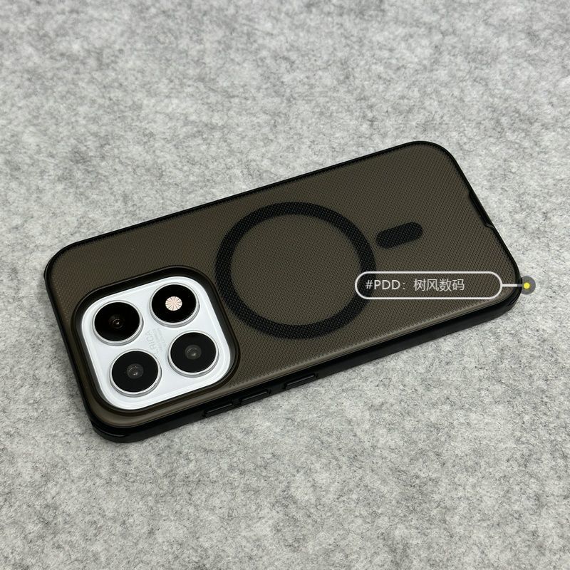 Pour Xiaomi 17 Coque Pour MagSafe Magnétique Texture Granulée Mate Transparente Housse de Téléphone Pour Mi 17 Coque Simple Pare-chocs Anti-poussière