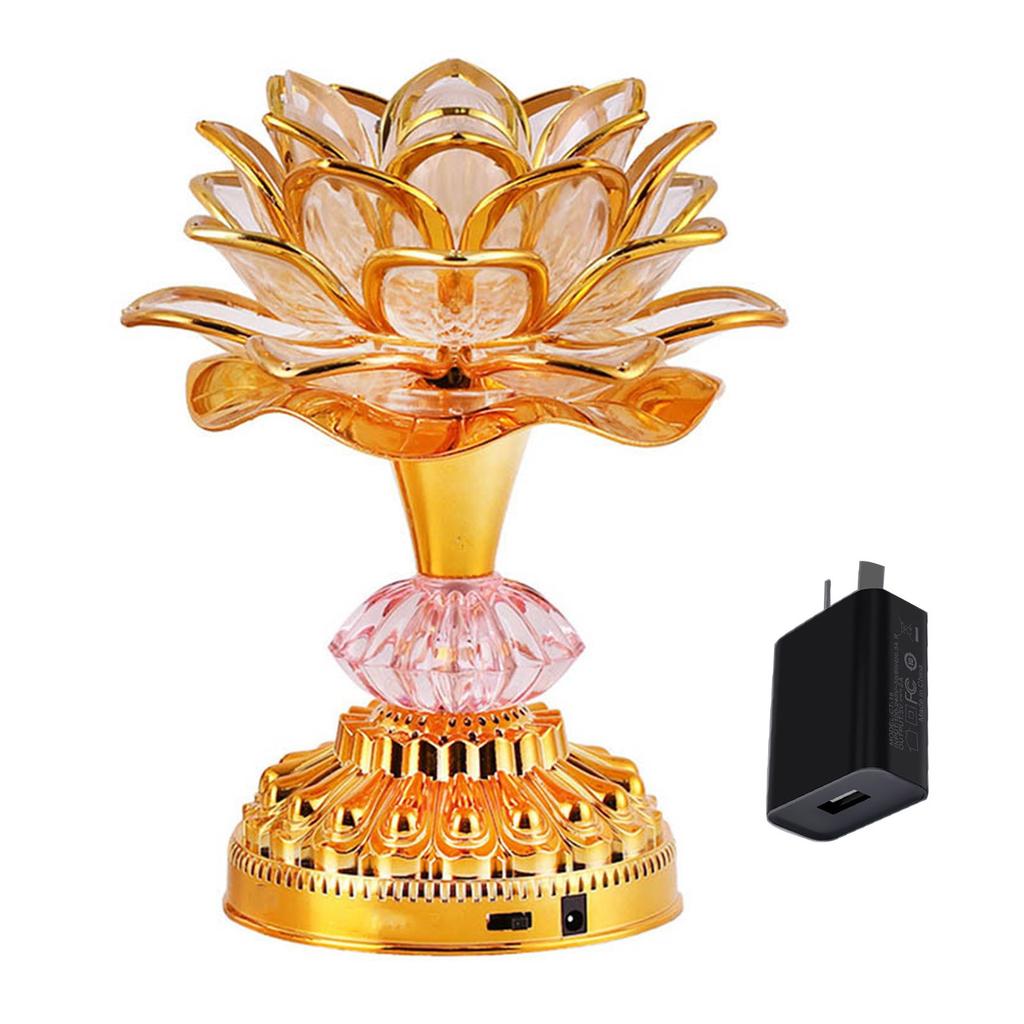 LED Flower Lamp Color Changing Electronic Decorative Light for Adding Ambiance and Holiday Gifting Golden