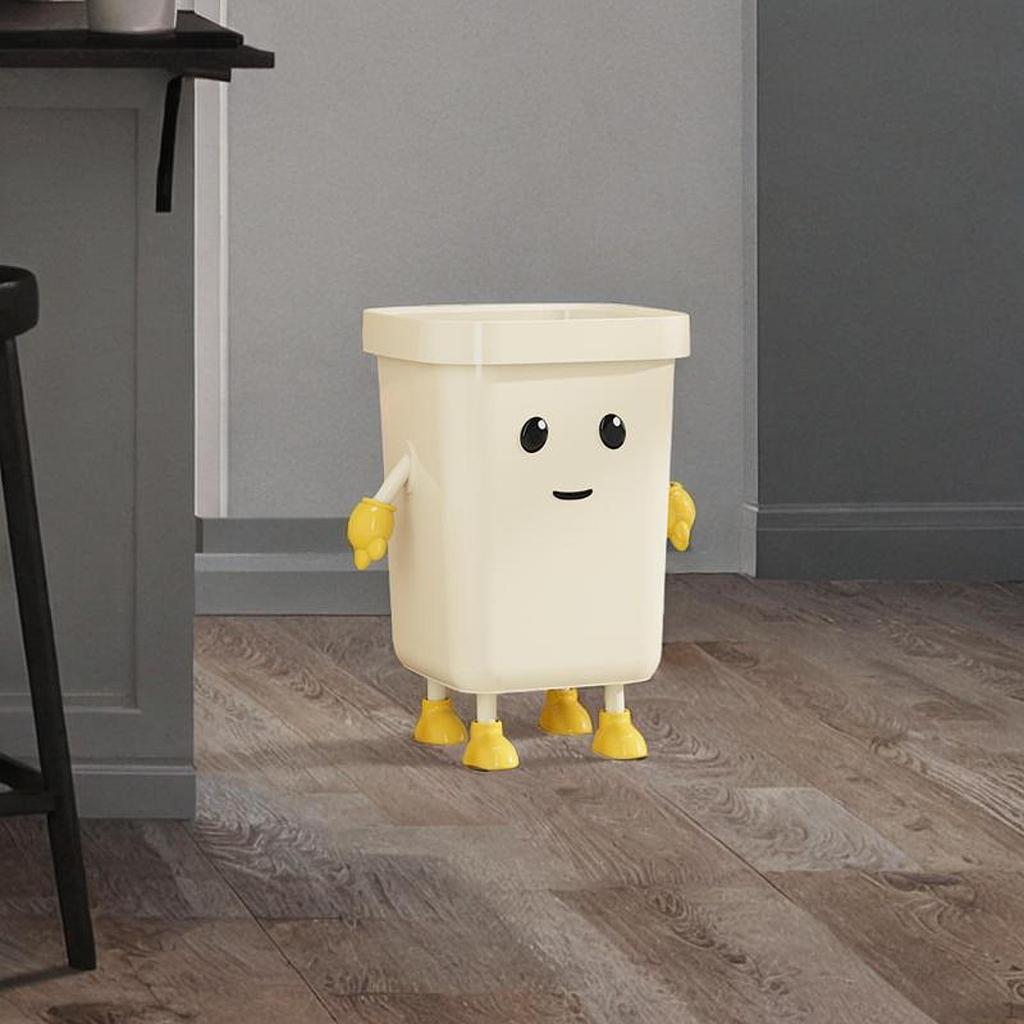 Creative Trash Can Cute Garbage Bin Dustbin Household Compost Bucket for Bathroom