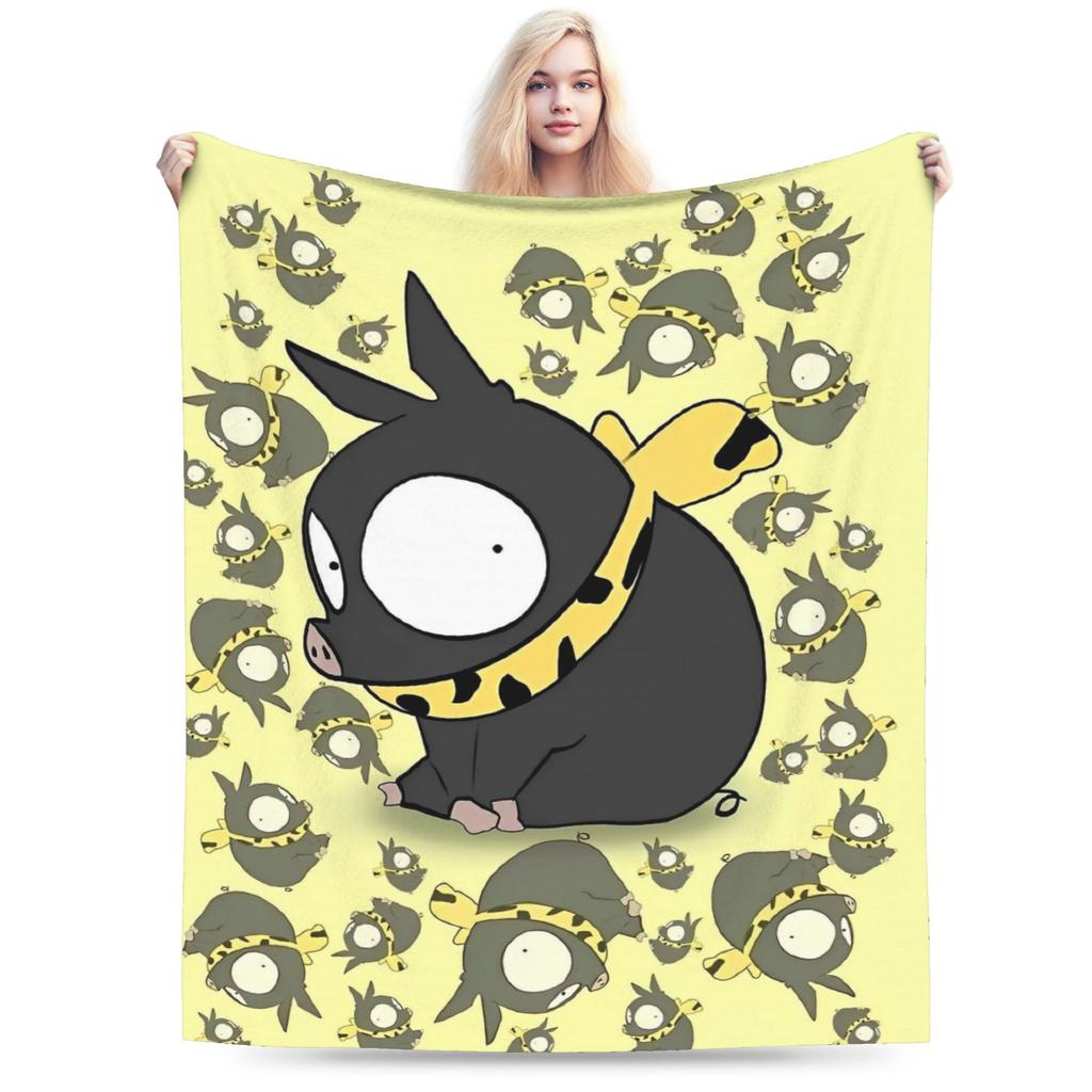 Ranma 1/2 Shampoo Manga Blankets  Wool Funny Warm Throw Blankets for Bedding Lounge  Winter