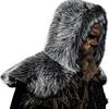 Viking Faux Fur Hooded Scarf Hat Set Halloween Cosplay Costume Anime Role Play