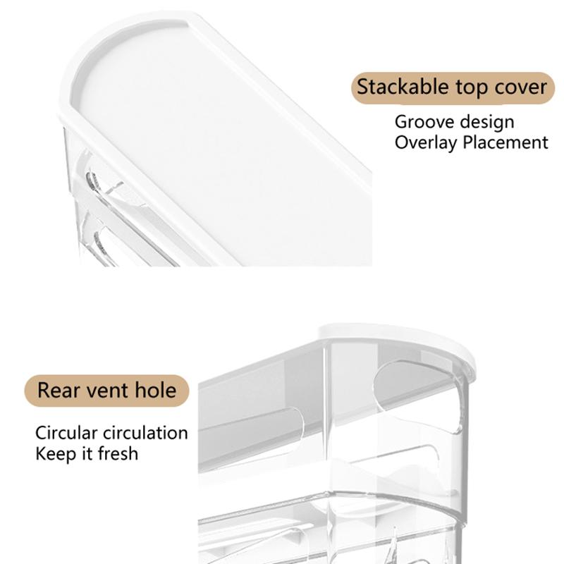 

Refrigerator Egg Storage Box Automatic Scrolling Egg Holder Household Large Capacity Kitchen Dedicated Roll Off Egg Storage Rack