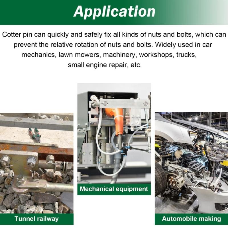 160Pcs 6 Size 304 Stainless Steel Cotter Pin Clip Key Fastener Fitting Assortment Kit for Car Mechanic Garden