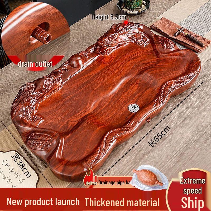 Elegant Solid Wood Draining Tea Tray