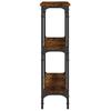 Console Table Smoked Oak 100 x 22.5 x 75 cm Wood Based Material