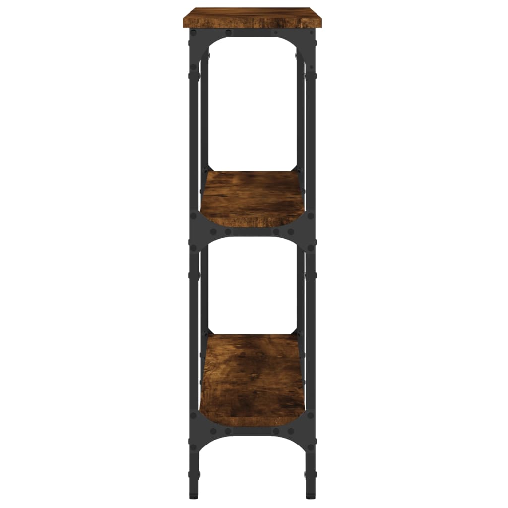 Console Table Smoked Oak 100 x 22.5 x 75 cm Wood Based Material