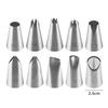 Cream Piping Nozzle Stainless Steel Cake Decorating Tip Professional Stainless Steel Piping Nozzles Set for Cakes Biscuits