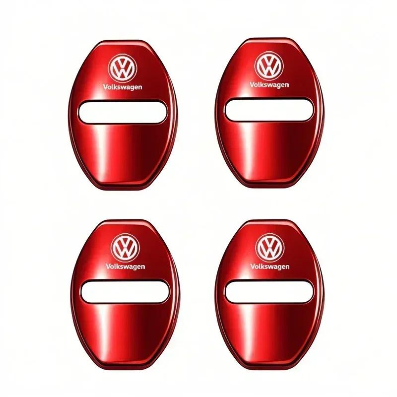 Zinc Alloy Car Door Lock Buckle Cover Protective Covers For VW GTI Polo Golf Passat Scirocco Tiguan Jetta T-ROC Touareg Taigo CC