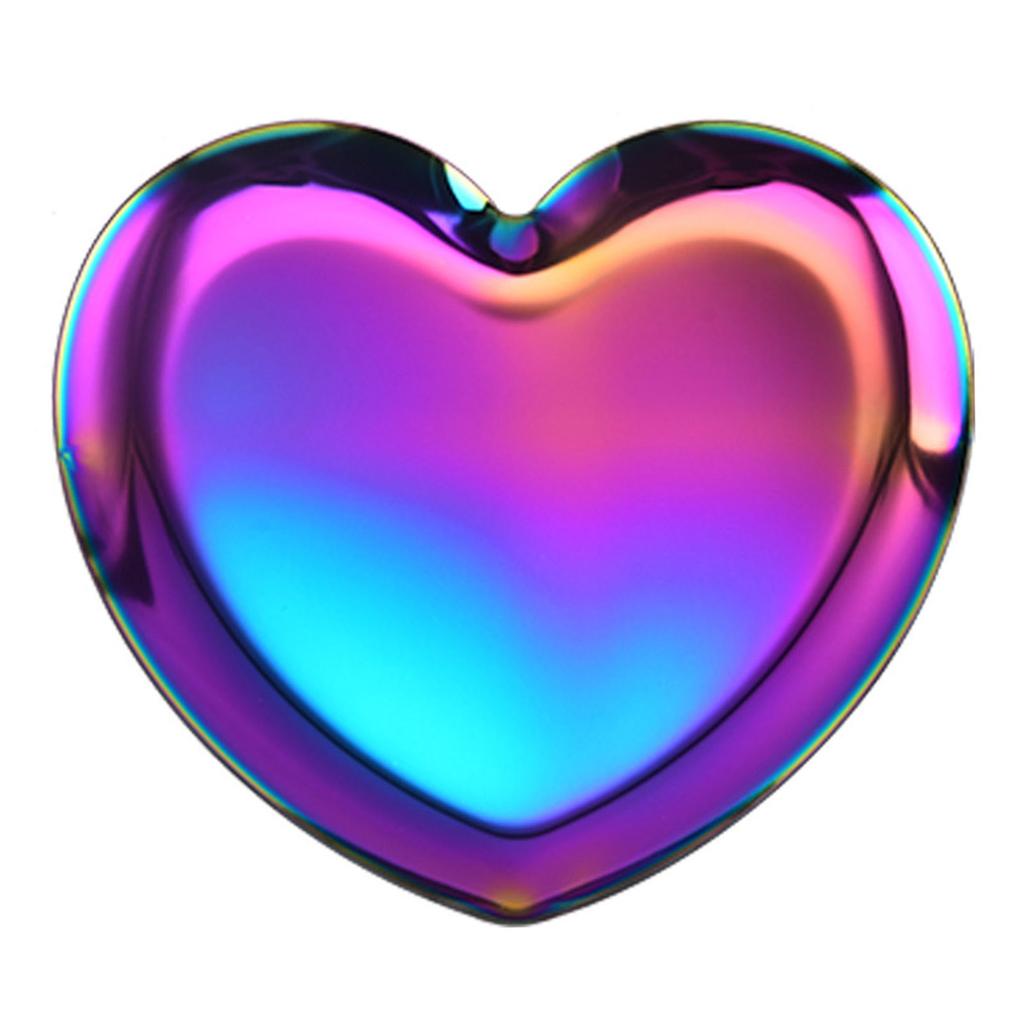 Jewelry Tray Ring Dish Stainless Steel Small Tray Heart Shaped Rings Jewelry Plate Decorative Tray for Home Decor
