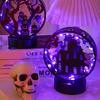 Halloween Night Light Spooky Table Lamp Double Sided Light-up Bat Gothic Castle Decoration for Horror Themed Parties Haunted Houses