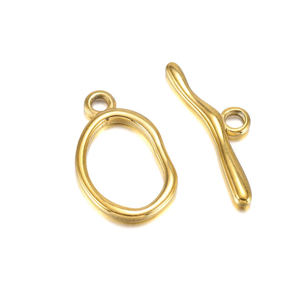 16 Styles Gold High Quality Stainless Steel OT Clasps Connectors for DIY Bracelet Necklace Jewelry Findings Making Accessories