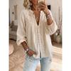 IHUASU Bluse e Camicie Casual da Donna con Scollo a V e Maniche Lunghe