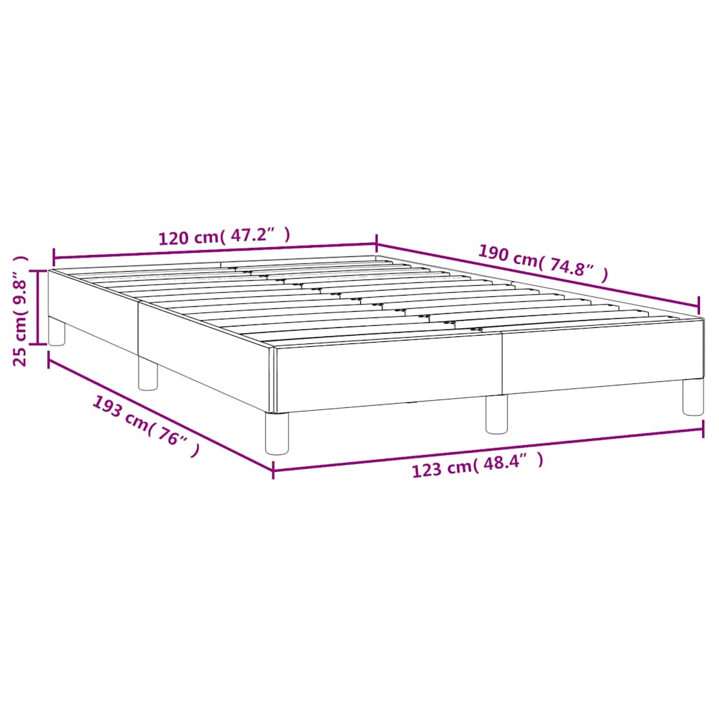 Bed Frame without Mattress Dark Green 120 x 190 cm Velvet