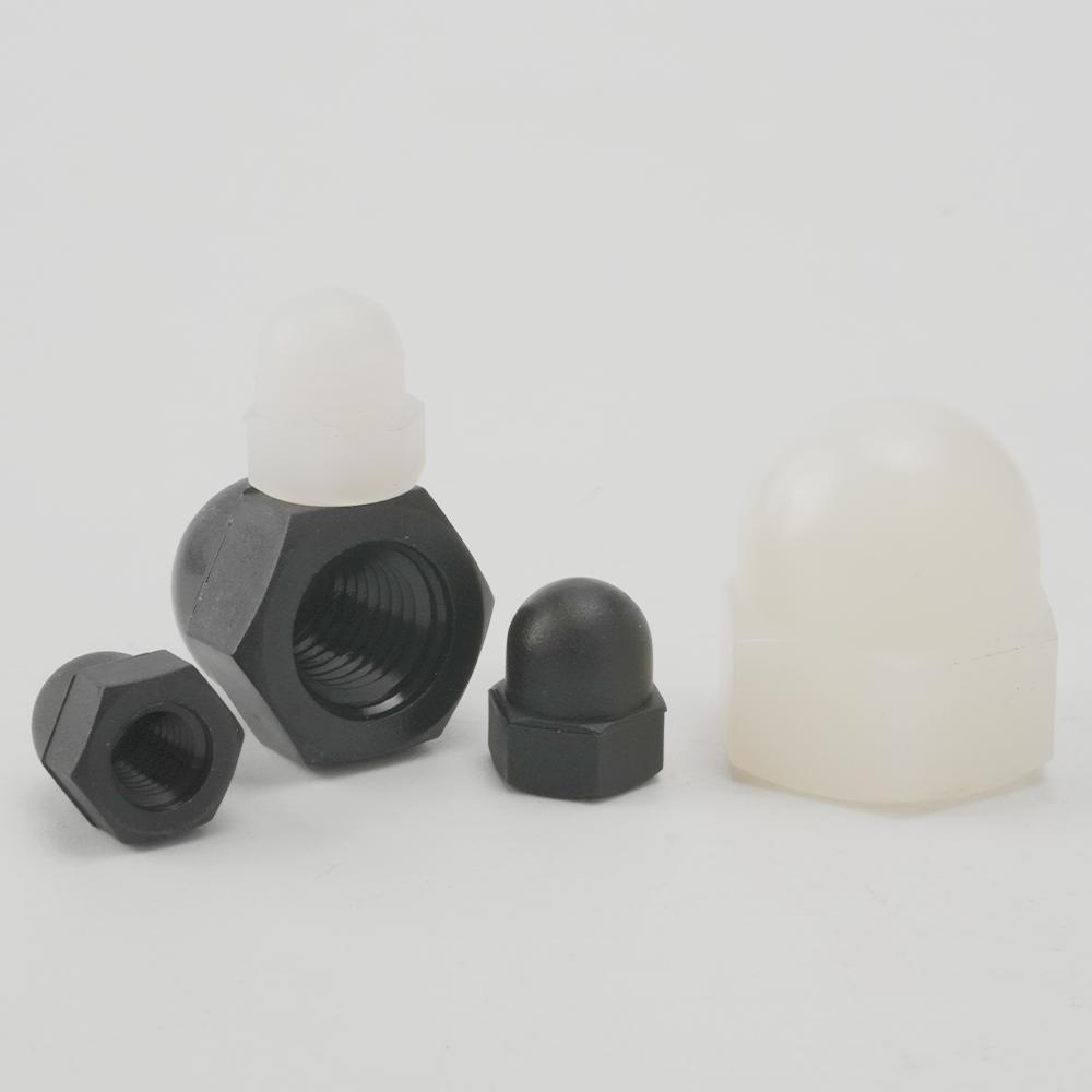 50-1000pcs Nylon Hex Cap Dome Nut M3 M4 M5 M6 M8 M10 M12 M14 M16 M18 Black/white Plastic Hex Cover Nuts Nylon Acorn Hexagon Nut