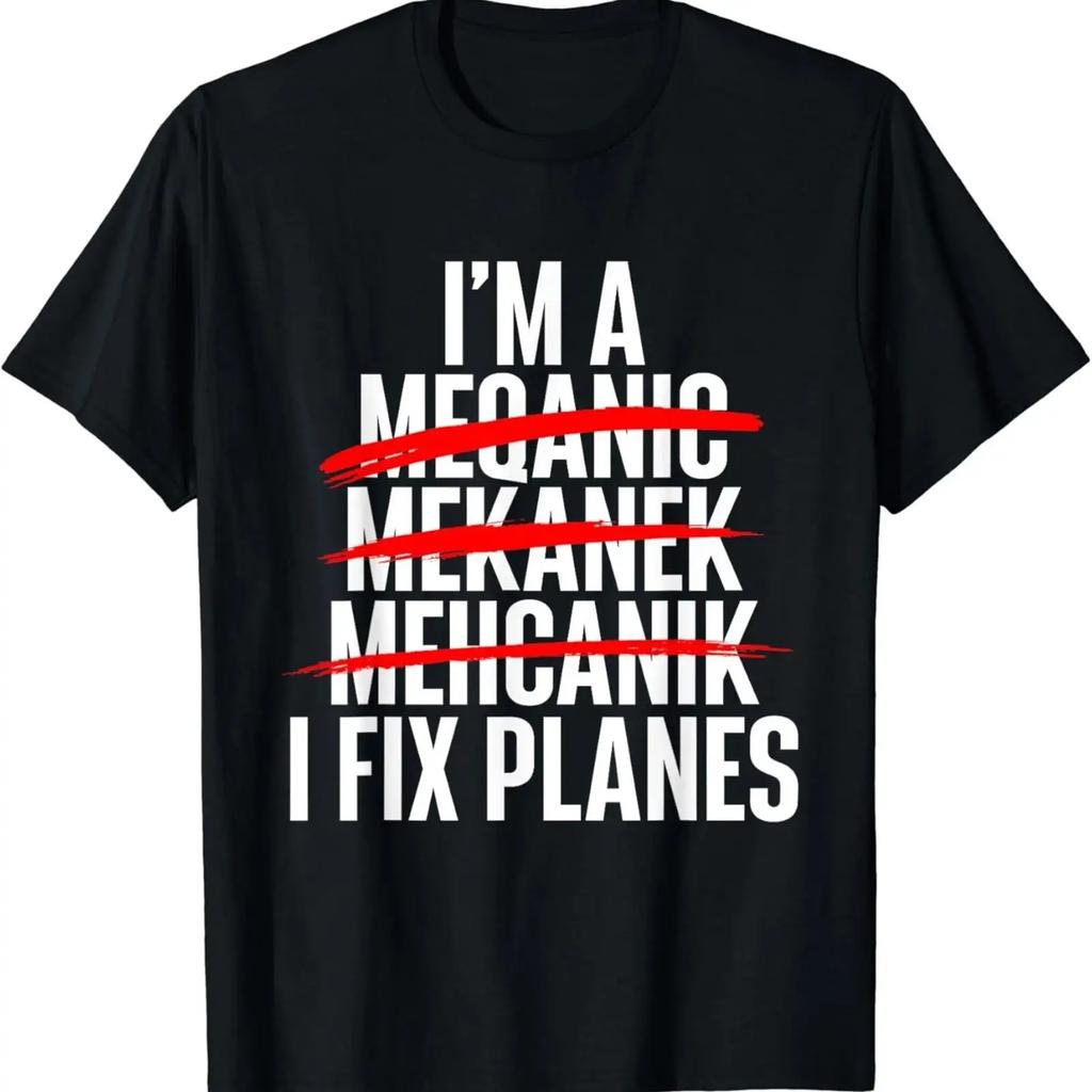 T Shirt I Fix Planes Flugzeug Mechaniker Fliegtechniker Geschenk vintage Washed Unisex streetwear Top For Everyday Wear
