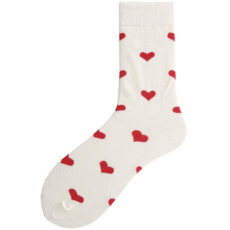 Summer Cotton Socks Trendy Socks Street Personality Illustrations Poached Eggs Harbor Jacquard Medium Tube Socks Socks Couple