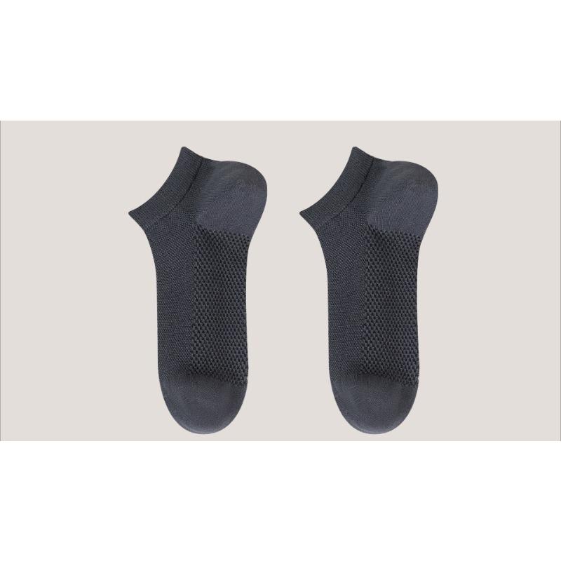 Summer Low-top Long-staple Cotton Men's Short Socks, Pure Cotton, Summer Breathable, Deodorizing, Sweat-absorbing, Solid Color, Sporty and Casual