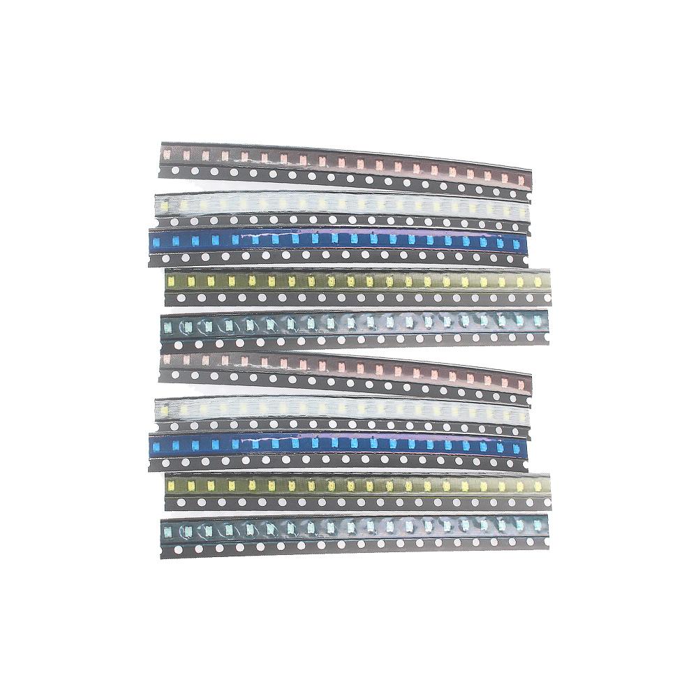 200pcs/lot SMD LED Diodes 0603 0805 1206 1210 5050 5730 High Brightness SMD LED Diodo Kit Green RED White Blue Yellow