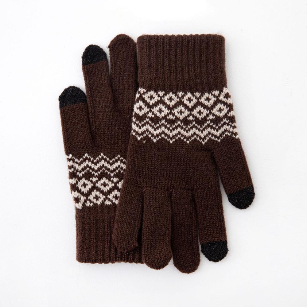 Warm Touch Screen Gloves Knitted Skiing Gloves New Full Finger Gloves  Unisex