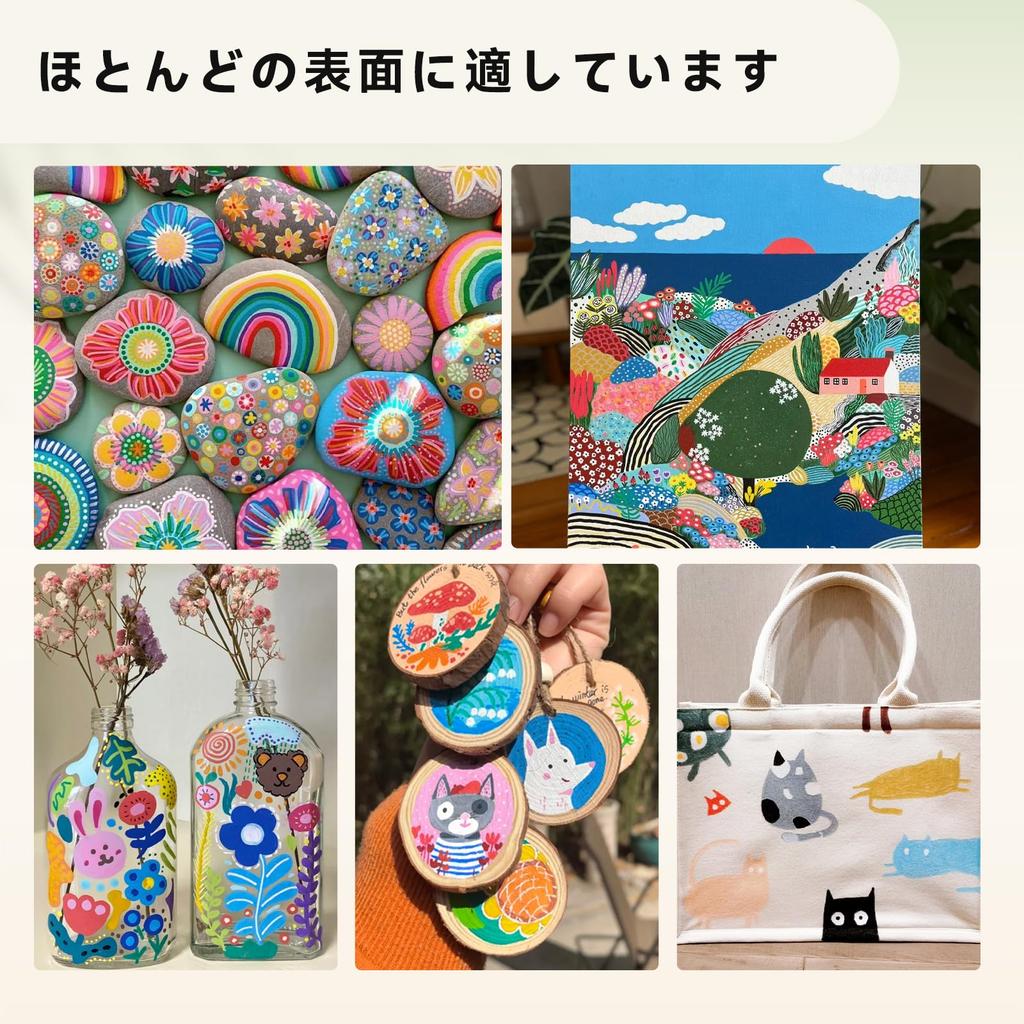 Arrtx 90 Colors Paint Acrylic Paint Pens for Artists and and Drawing Extra Brush Tips for Rock and DIY Art Supplies Markers, Adults, Coloring, -