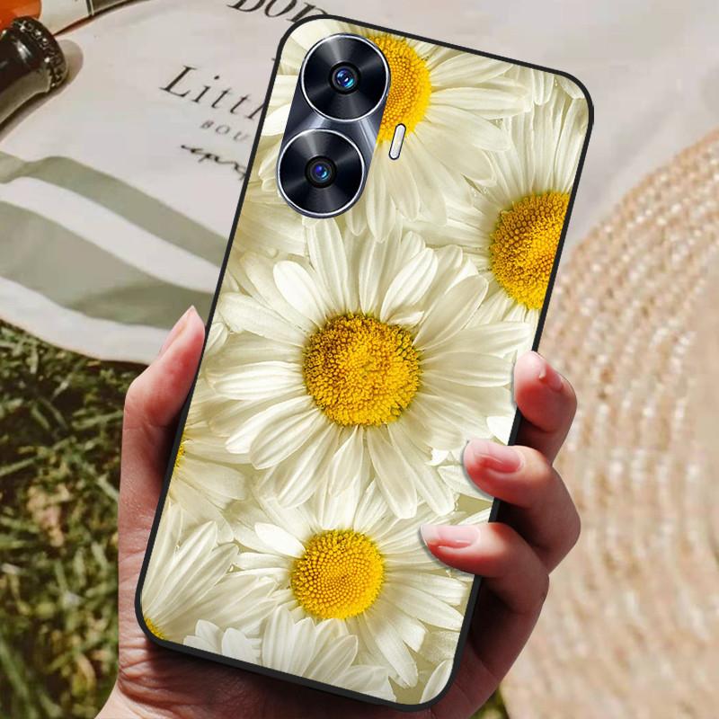 Per Custodia Realme C55 Silicone Morbido TPU Cover Posteriore per Oppo Realme C55 Telefono Globale Custodie Realme C 55 4G 6.72" Protezione Cover Borse