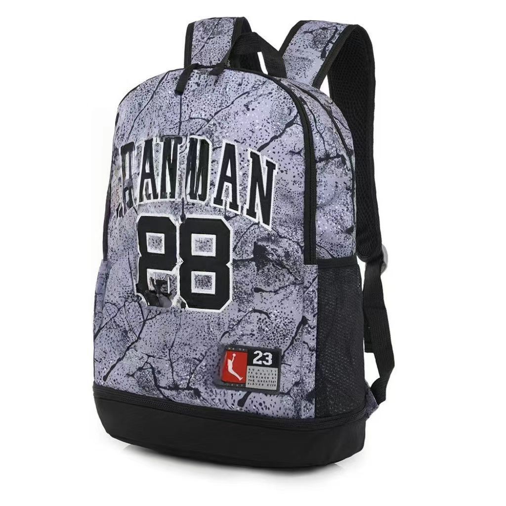 Basketball Sports Backpack Oxford Fabric With Breathable Design For Students And Travelers